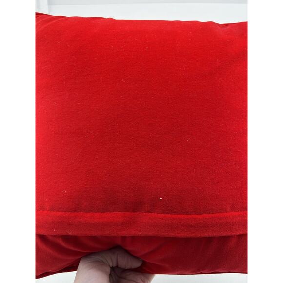 Vintage Lillian Vernon Home For The Holidays Christmas Wool Needlepoint Pillow - Picture 6 of 7